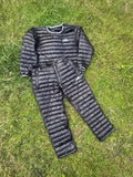 Light down filled crewneck and pants