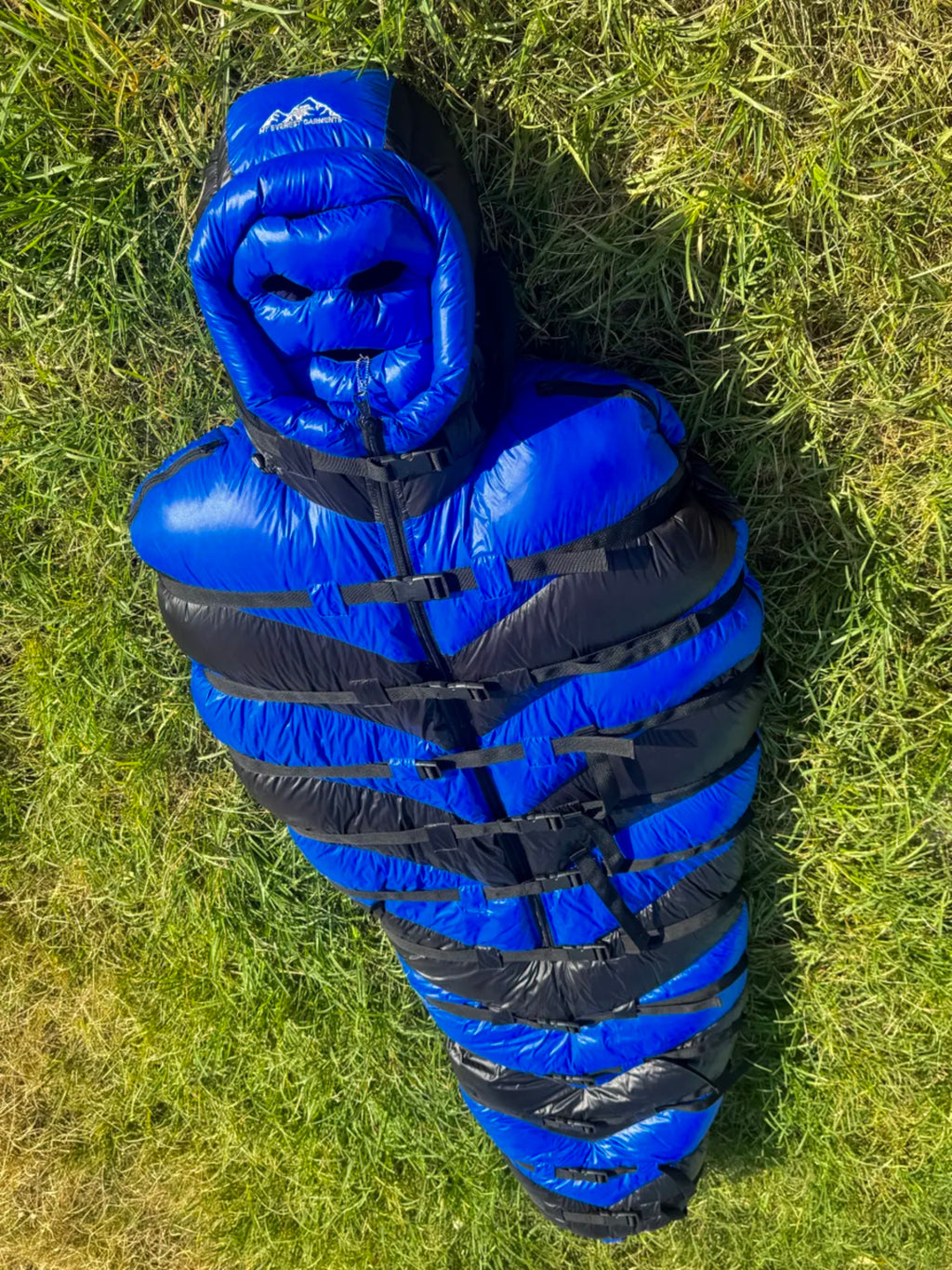BLUE BLACK MUMMY BAG