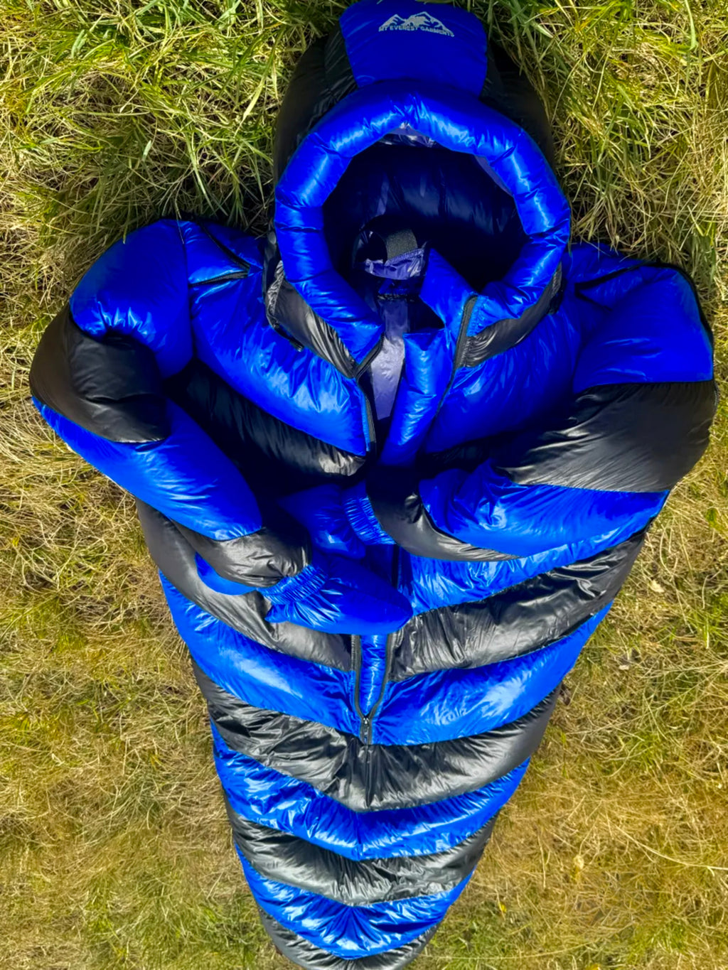 BLUE BLACK MUMMY BAG