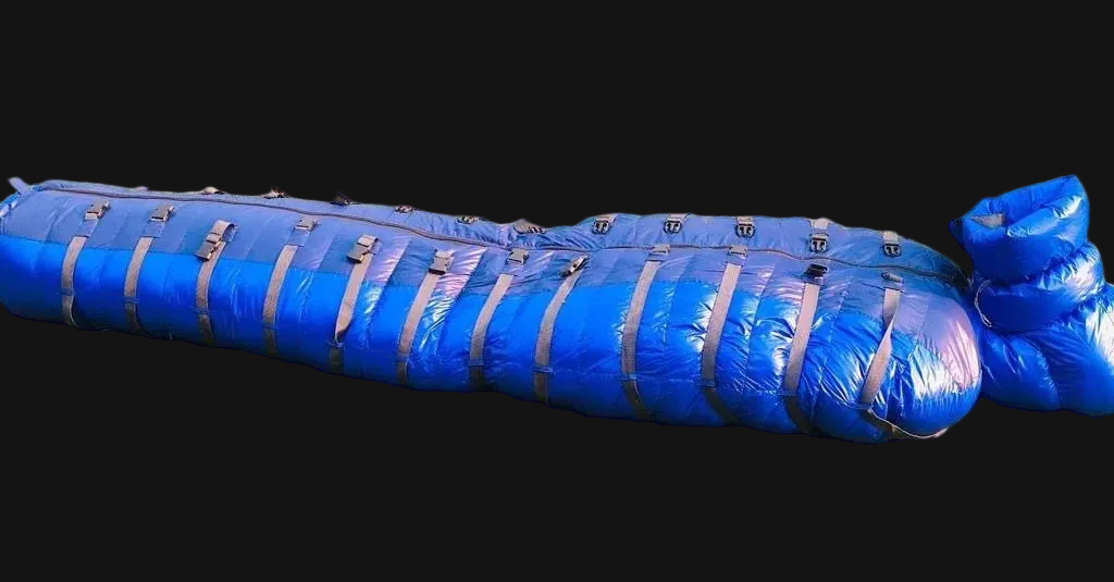 EXTREME BLUE AND BLACK SNORKEL MUMMY BAG